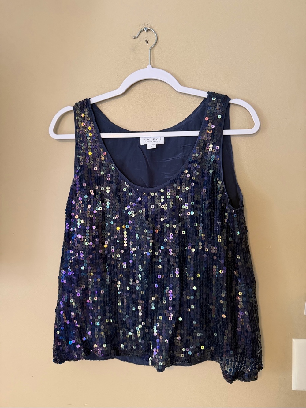 Velvet by Graham & Spencer Navy Sequin Tank - Picture 2 of 6